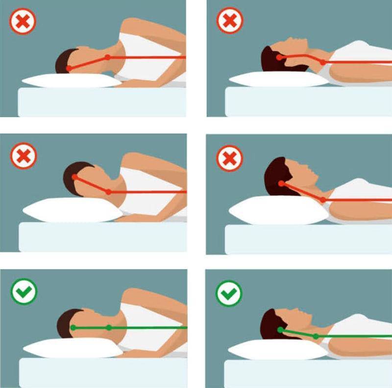 Как правильно спать при шейном остеохондрозе?