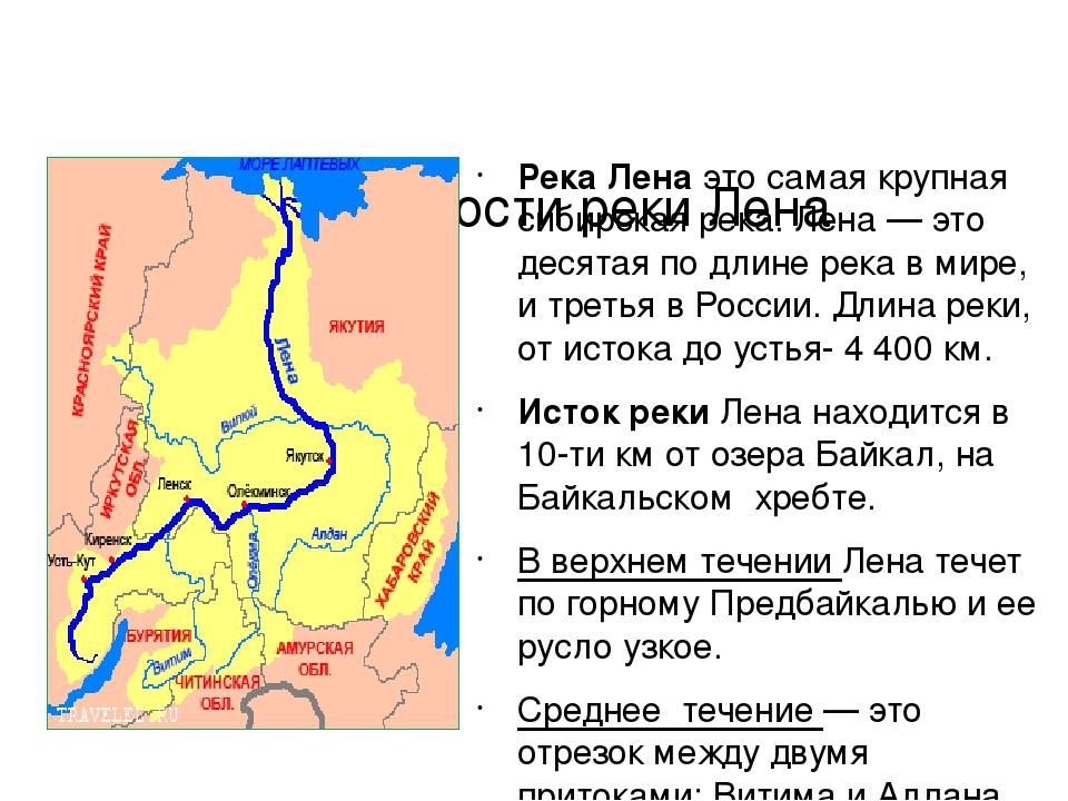 Река лена: обзор и характеристики, притоки, исток, устье