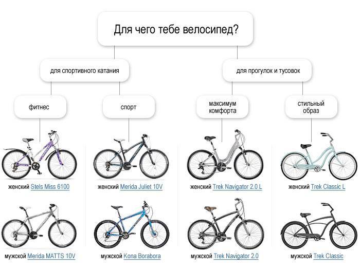 Схема классификации велосипедов