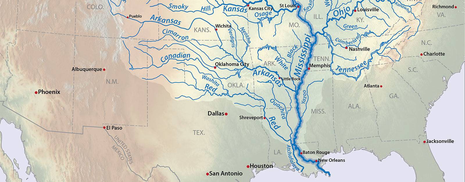 Река миссисипи на карте, описание, характеристика, история, фото