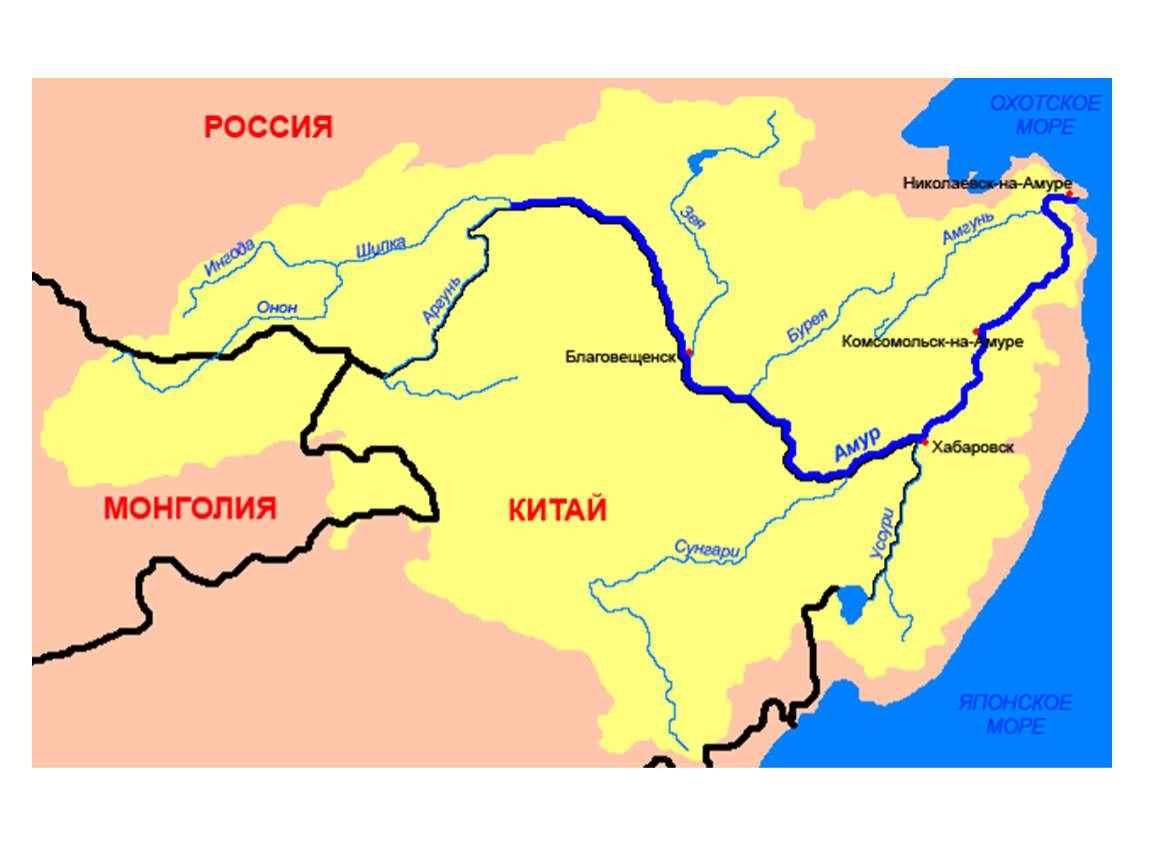 Реки хабаровска: амур и другие крупные реки - расположение на карте города