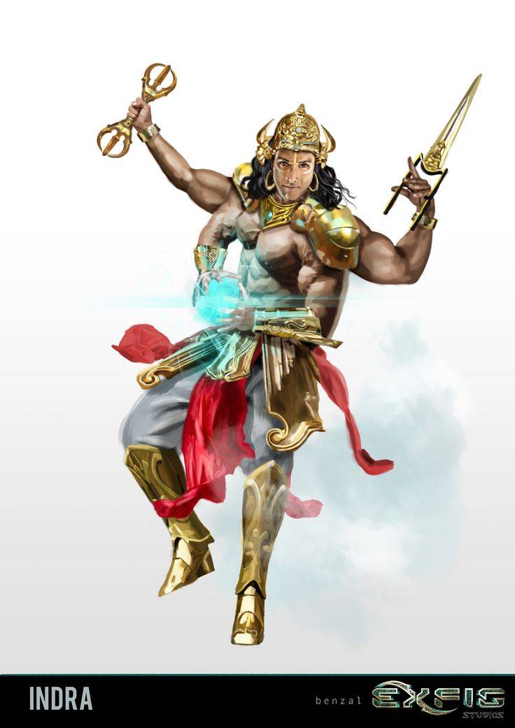 Индра - бог, пронзающий стрелами горы