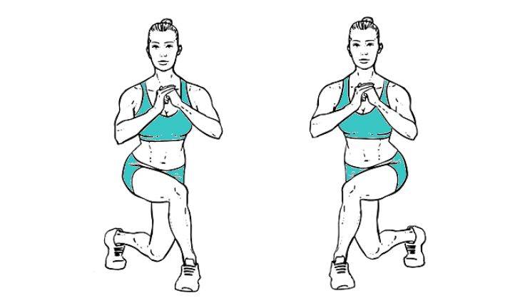 Перекрестные, диагональные или выпады «реверанс»: техника выполнения упражнения