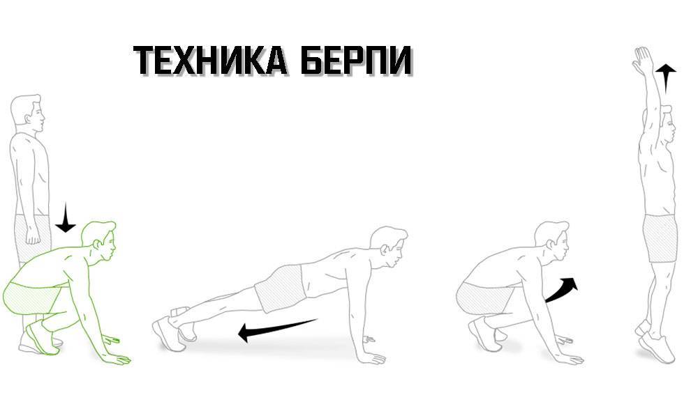 Что такое берпи (burpee) упражнение: как его выполнять и какие мышцы работают