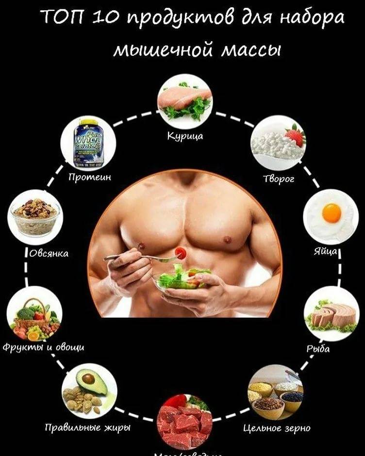 Эффективное питание для набора мышечной массы для мужчин: пример диеты, рацион бжу и продукты для роста мышц