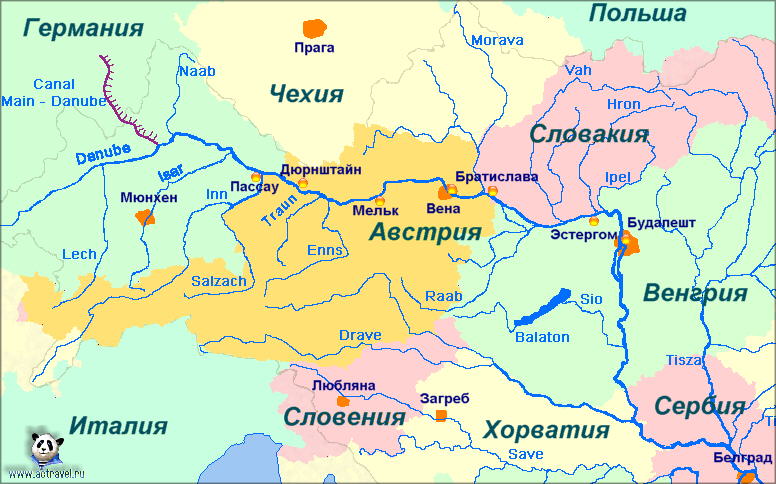 Река днепр: от истока до устья в черном море на карте