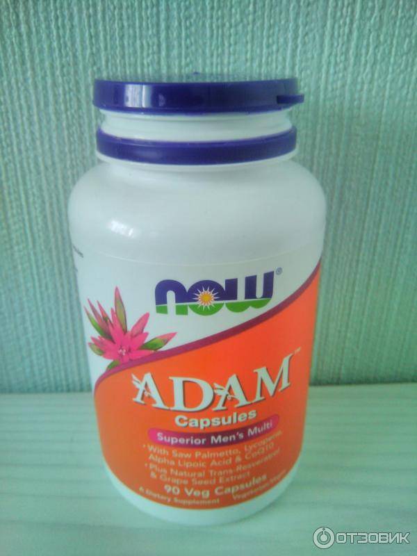 Витаминный комплекс adam от американской компании now foods. полное описание добавки, разбор состава, как компоненты влияют на мужское здоровье. инструкция по применению