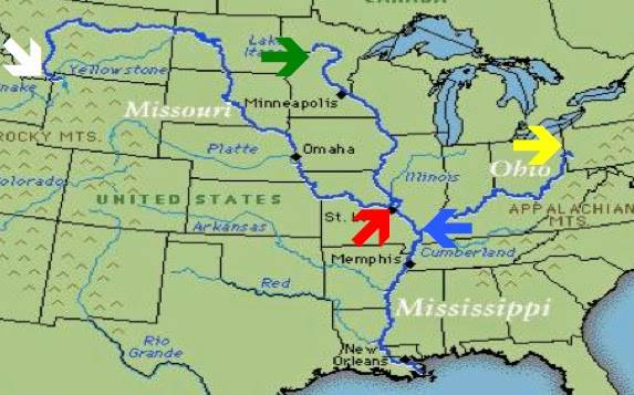 В какой стране и где находится река миссисипи?