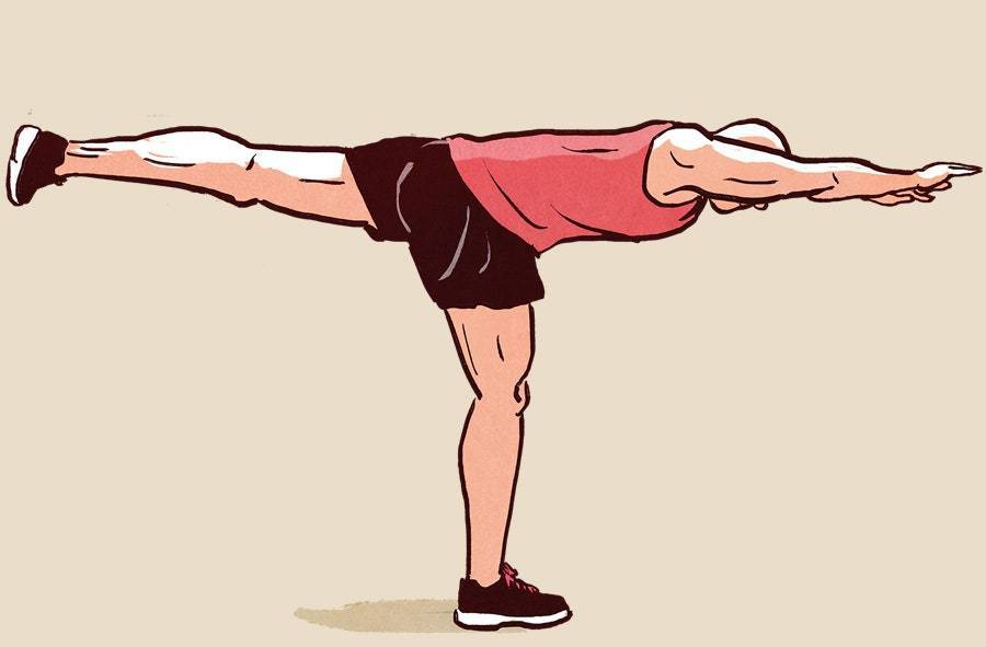 Упражнение ласточка: техника выполнения, какие мышцы работают