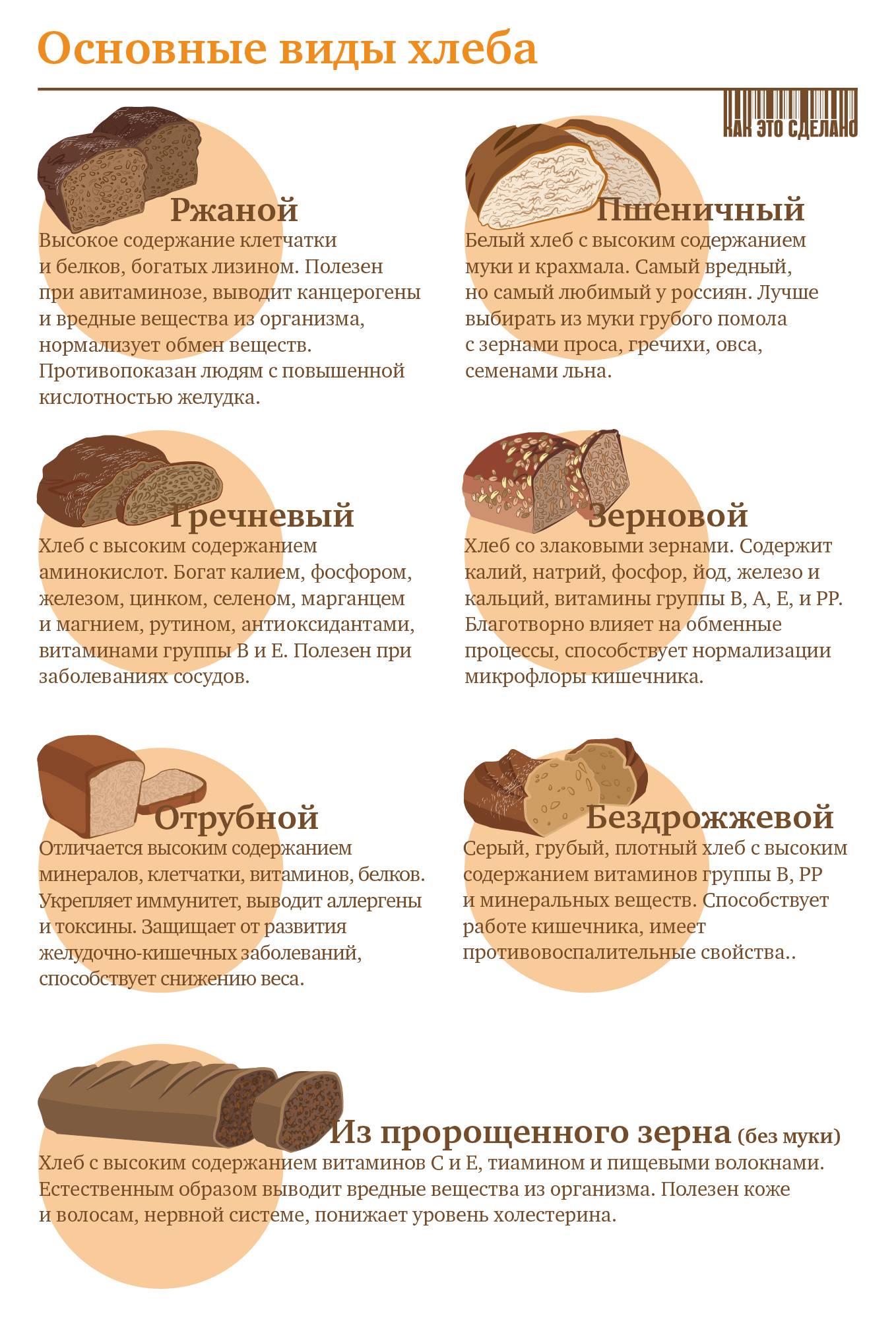 Какой хлеб полезен для здоровья человека?
