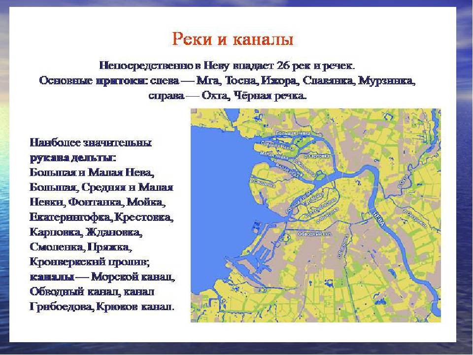 Река нева в питере, карта малых и больших рек в санкт-петербурге