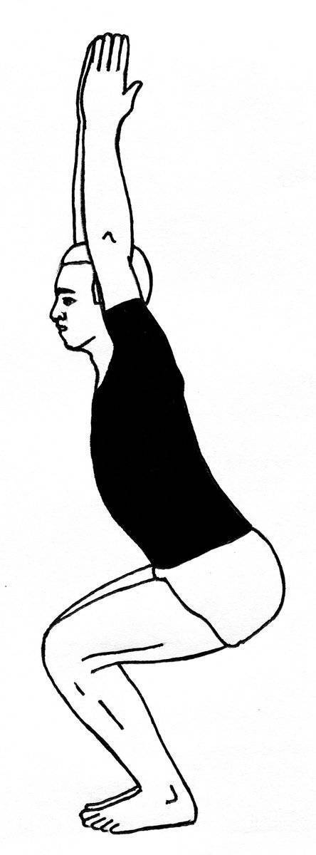 Уткатасана поза стула в йоге: техника выполнения и польза