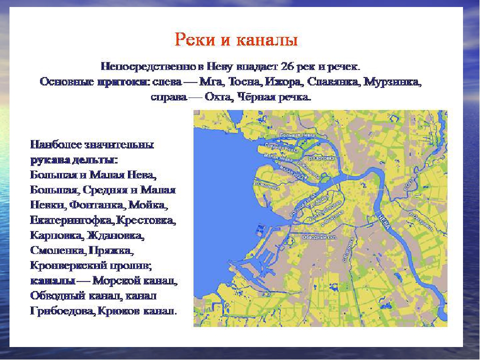 Реки санкт-петербурга: названия и фото, на карте, список — нева, фонтанка, мойка и др.