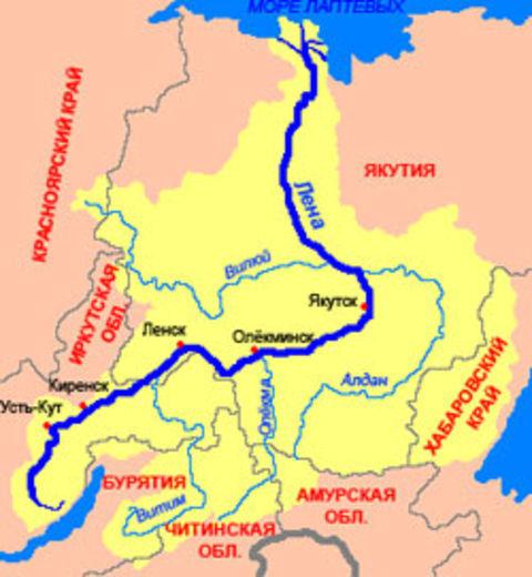 Река лена - географическое положение, течение, факты