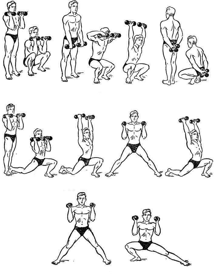 Упражнения с гантелями для мужчины - самый эффективный комплекс тренировок смотрите здесь! (100 фото)