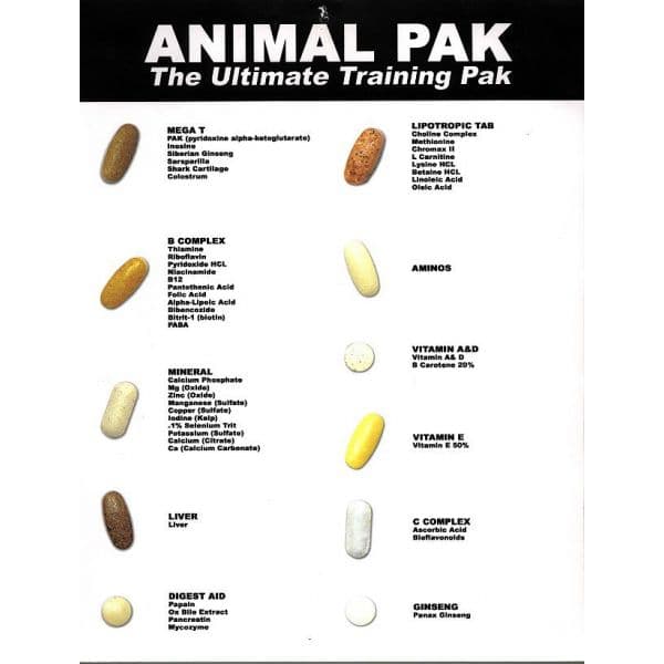 Витамины animal pak от universal nutrition: состав и как принимать ...
