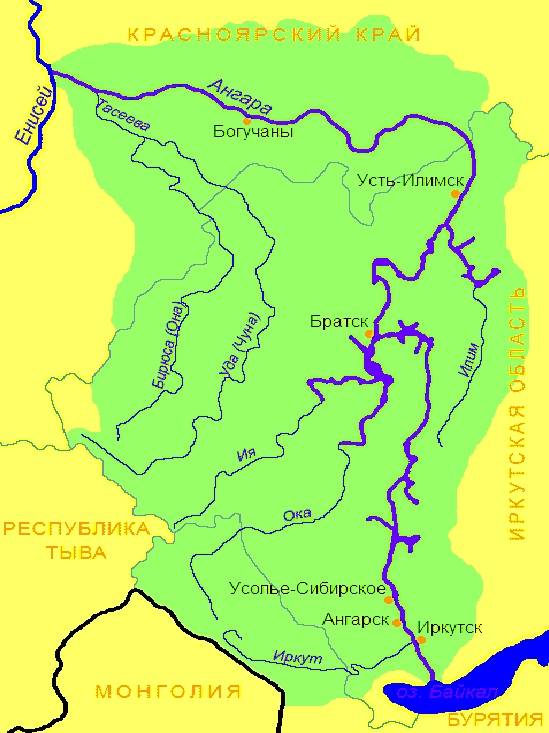 ????река енисей: притоки, исток, устье, карта, фотогаллерея