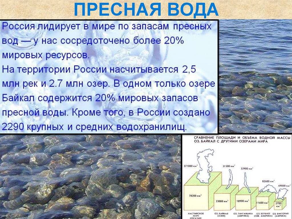 Откуда берется вода? источники появления морской и пресной воды на земле, сколько пресной жидкости в процентном соотношении?