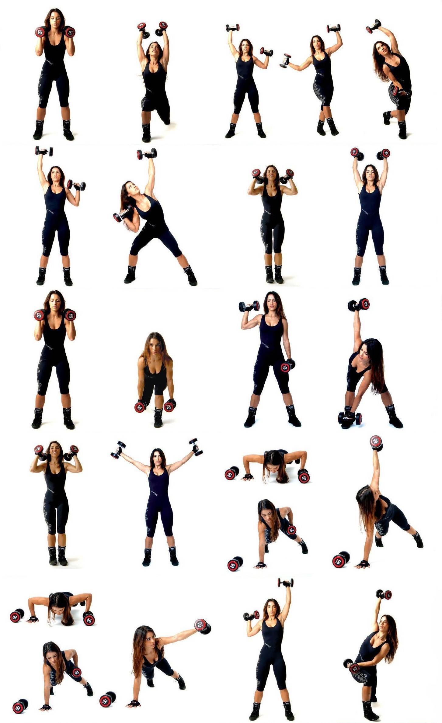 Упражнения с гантелями для девушек: комплекс на все группы мышц