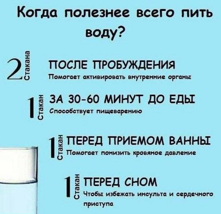 Как правильно пить воду в течении дня