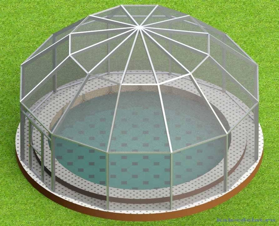 Самостоятельное изготовление купола для бассейна